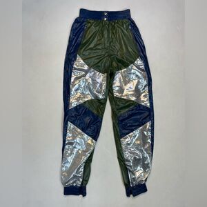 AIELLO By Frankies Bikinis Luminescent Track Pants Women XS Colorblock